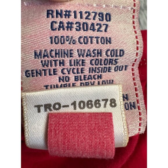 True Religion Mens Red Graphic T-Shirt "Im A Vietnam Dropout" Size L 100% Cotton - Picture 5 of 12